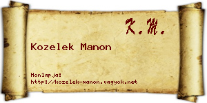 Kozelek Manon névjegykártya